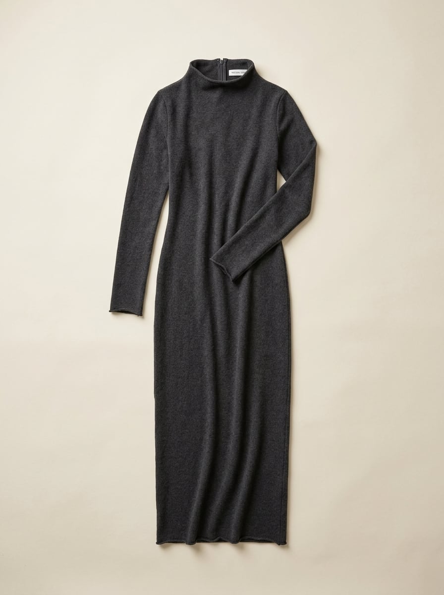 The Felted Cashmere Column Dress
