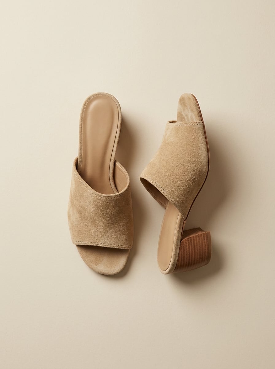 The Suede Vamp Mule
