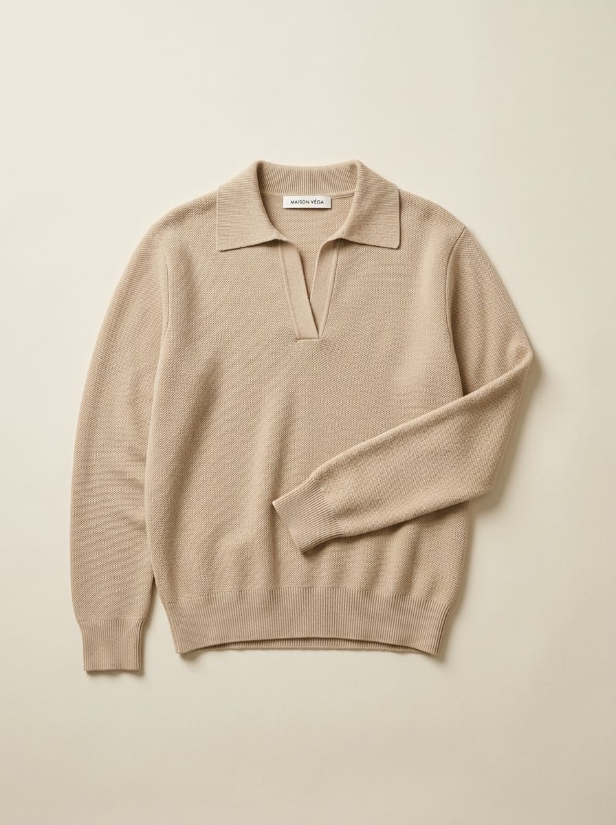 The Piqué Polo Sweater